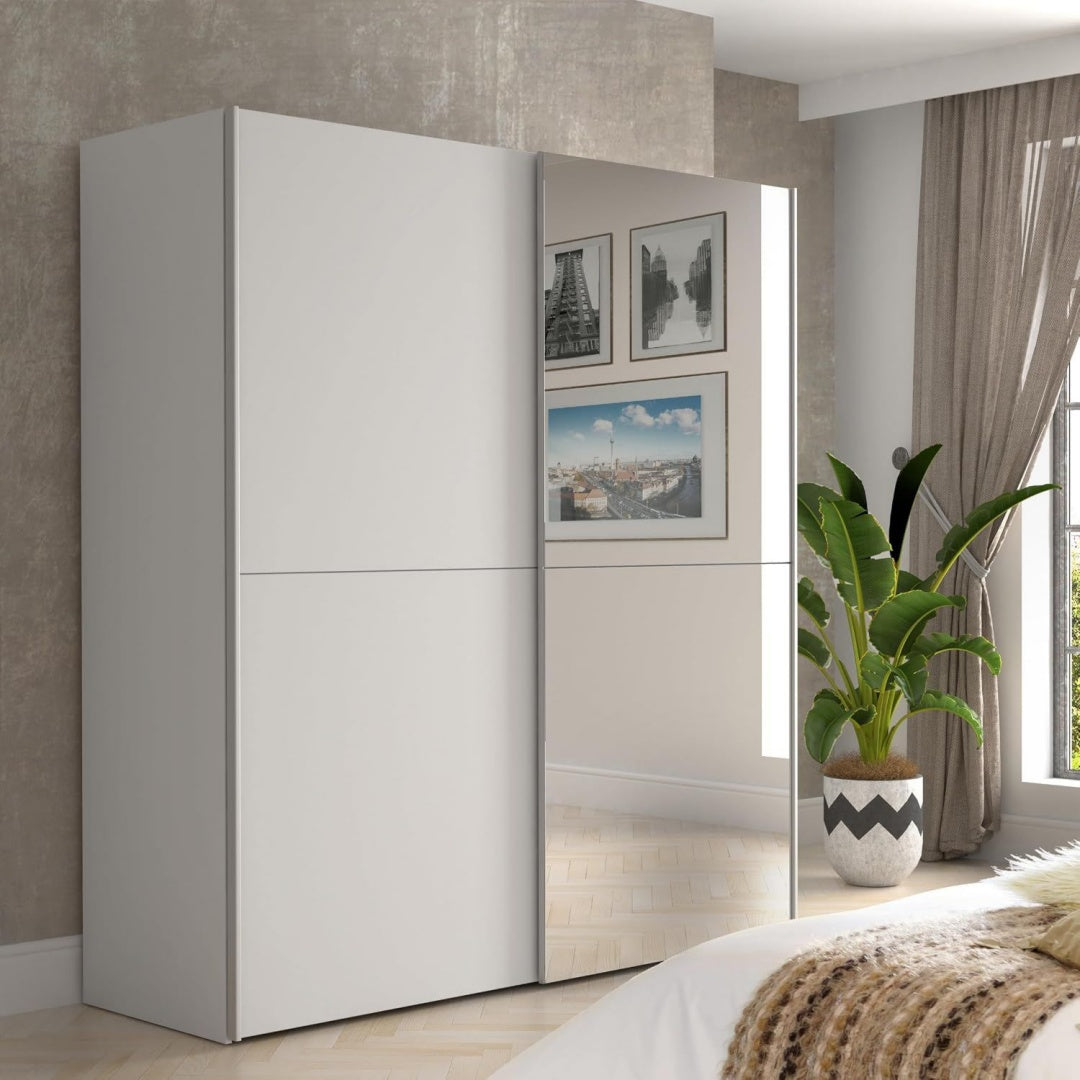 Stauraumschrank Forte KAIKAIS Kleiderschrank moderner Schwebeturenschrank, natur