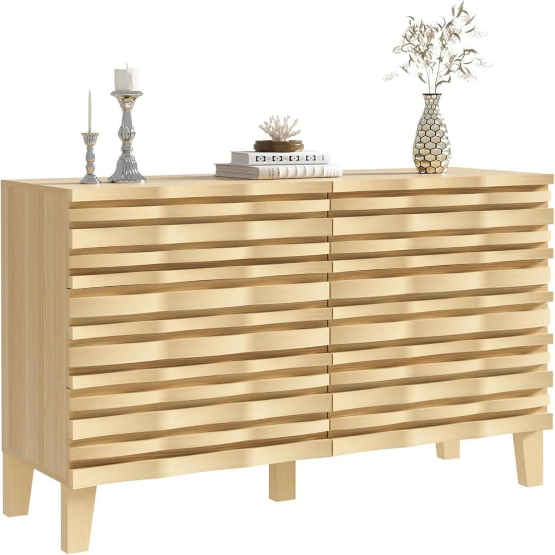 Wohnschrank Kommode Schublanden Holz Schubladenschrank Schmal natur