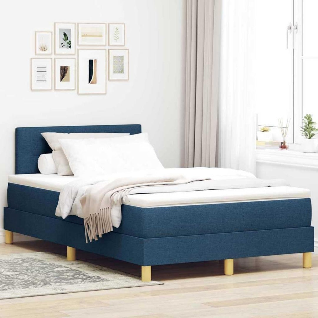 Bett fuer Schlafzimmer hoehenverstellbar verstellbar blau