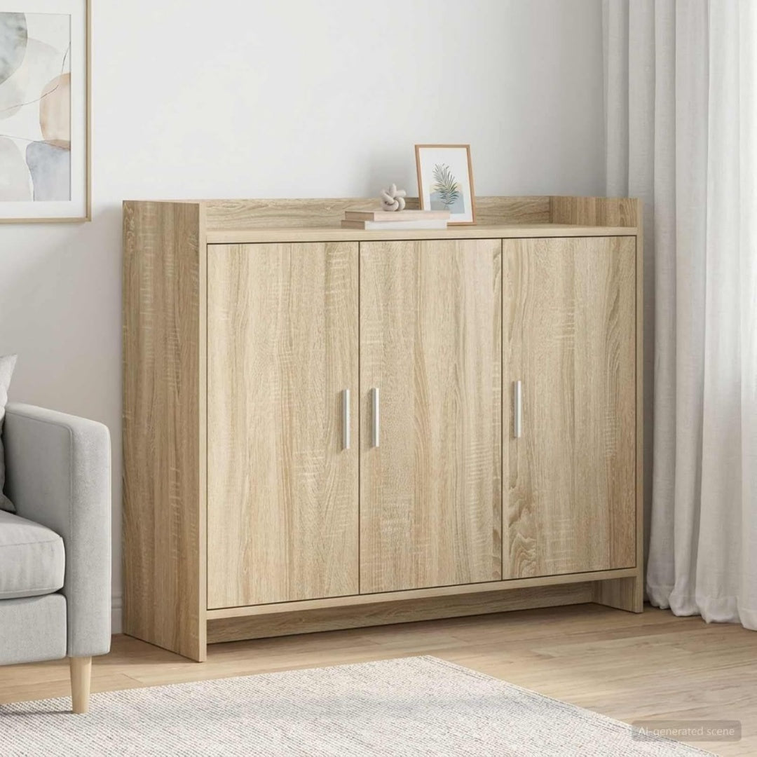 Sideboard Sideboard Sonoma-Eiche Holzwerkstoff Turen, Regalen, eiche