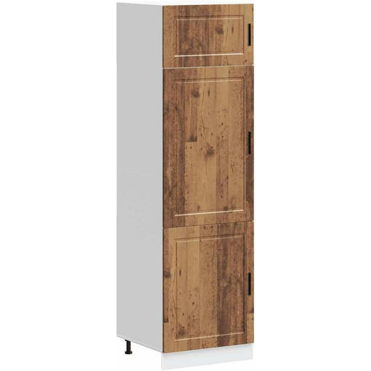 Aufbewahrungsschrank mit Tueren 60 x 57 x 207 cm natur