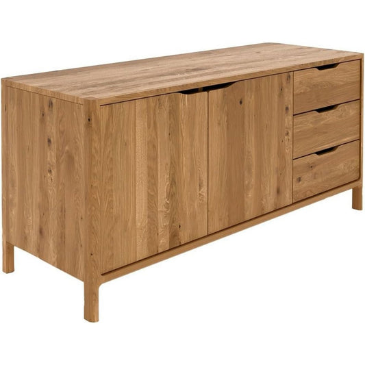 Aufbewahrungskommode mit Schubladen 50 x 140 x 64 cm natur
