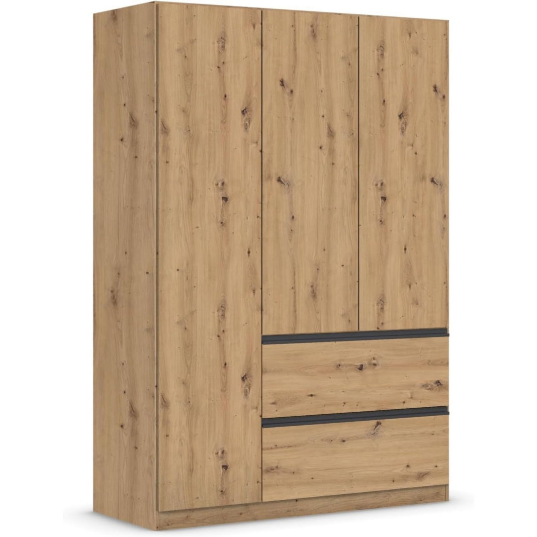 Schrankmoebel mit Schubladen 54 x 136 x 197 cm eiche