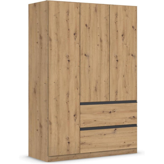 Schrankmoebel mit Schubladen 54 x 136 x 197 cm eiche