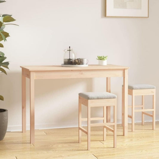Funktionstisch mit Tueren aus Massivholz braun