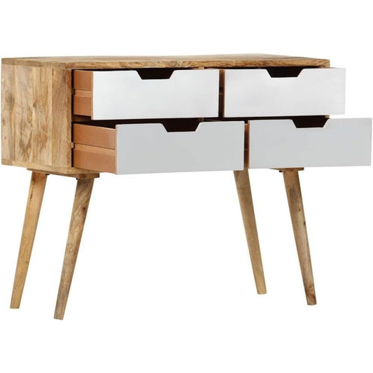 Aufbewahrungskommode Sideboard Massivholz Mangoholz Vintage Schrank natur