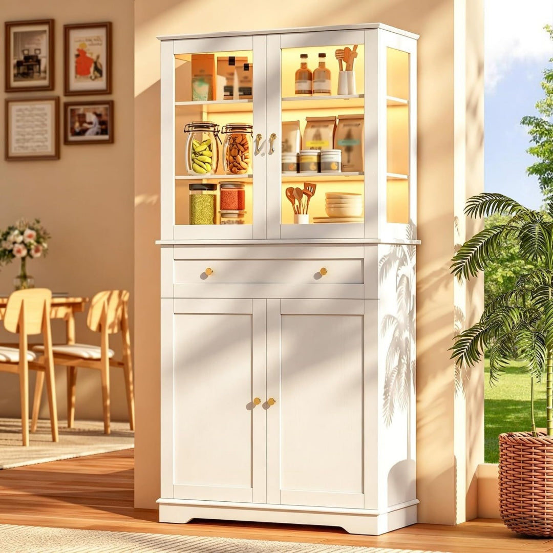 Stauraumschrank mit Schubladen 40x80x180 cm schwarz