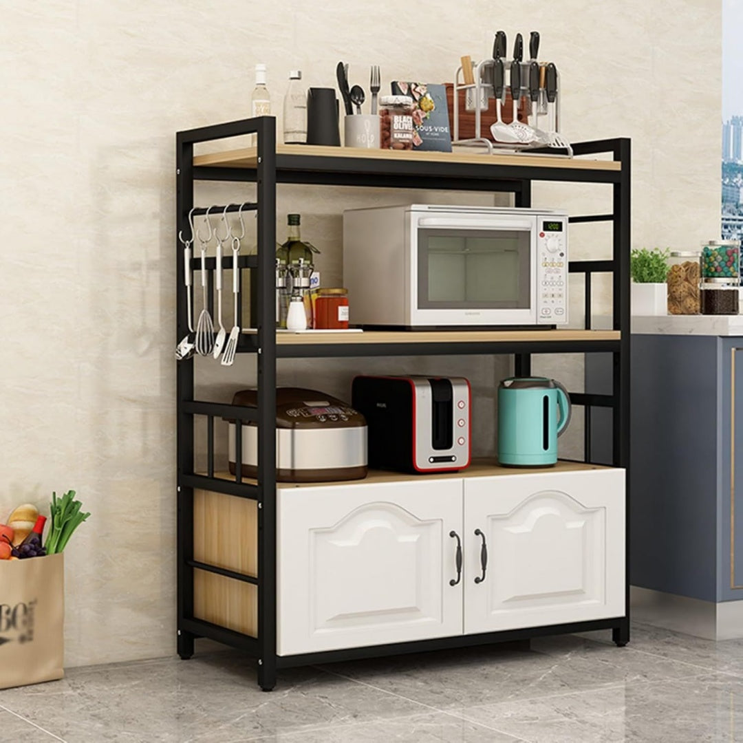 Stauraumschrank mit Tueren 70x40x120cm schwarz