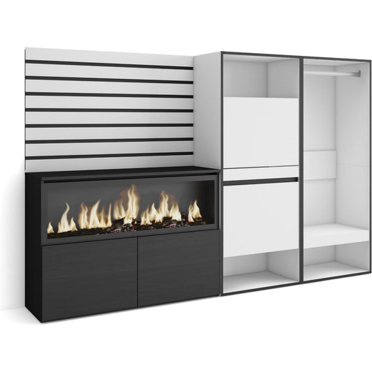 Aufbewahrungskommode Skraut Home Sideboard, Kommode Aufbewahrungsschrank schwarz