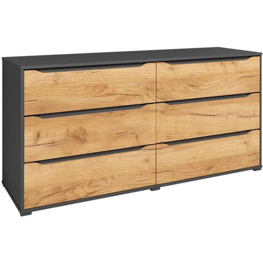 Aufbewahrungskommode Vicco Kommode Ruben, Goldkraft Eiche, eiche