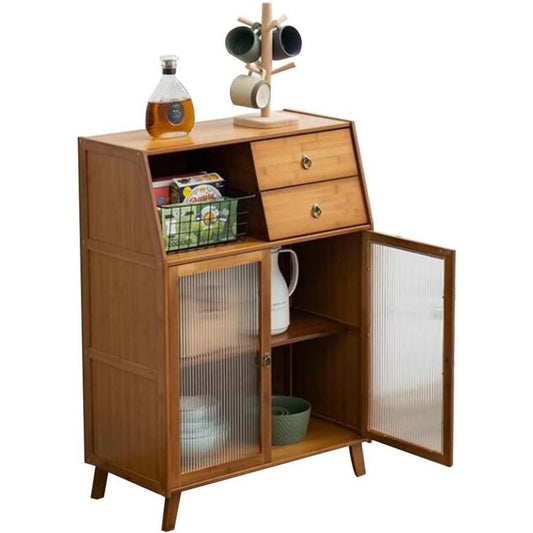 Stauraumschrank braun mit Schubladen mit Stauraum