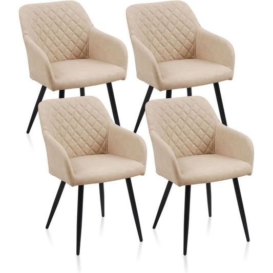Stuhl mit Tueren 60 x 55 x 82,5 cm beige