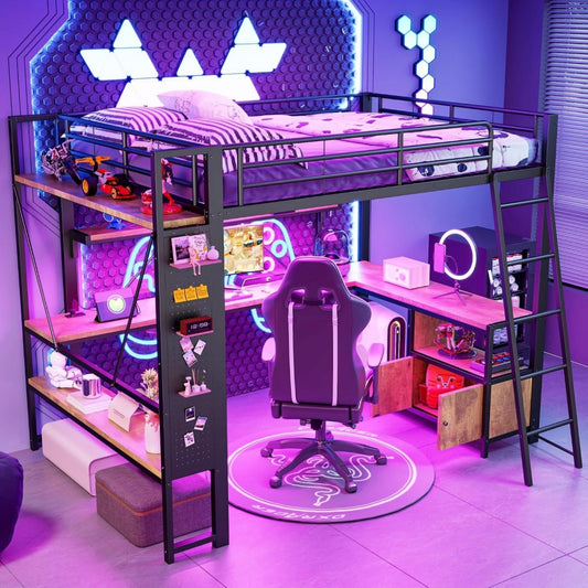 Regalmoebel schwarz mit Stauraum mit LED Beleuchtung